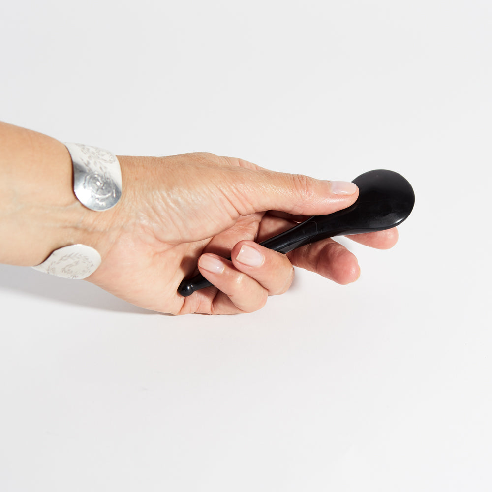 Gua Sha noir en pierre de bian